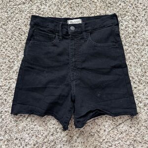 Madewell Black High Waisted Jean Shorts - 26”